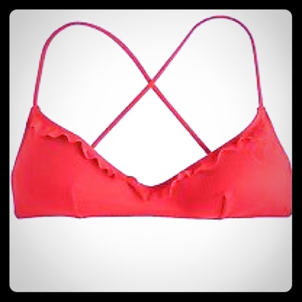 J. CREW Playa Maui Ruffle Bikini Top